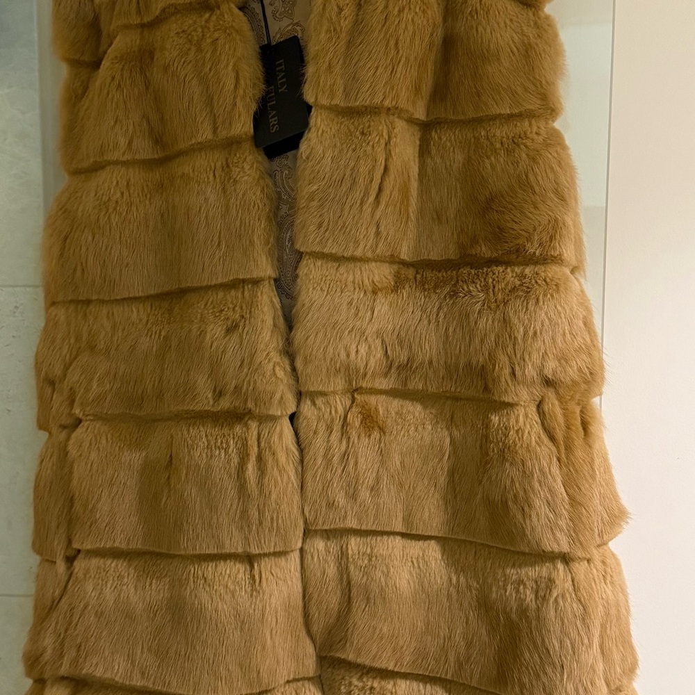 Chic Faux Fur Tan Teddy Jacket